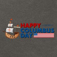 Happy Columbus Day 1492 Cotton Canvas Backpack