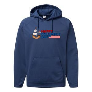 Happy Columbus Day 1492 Performance Fleece Hoodie