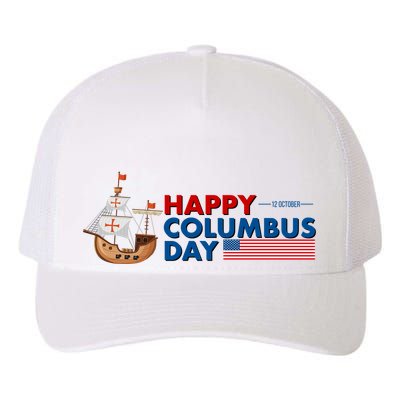 Happy Columbus Day 1492 Yupoong Adult 5-Panel Trucker Hat