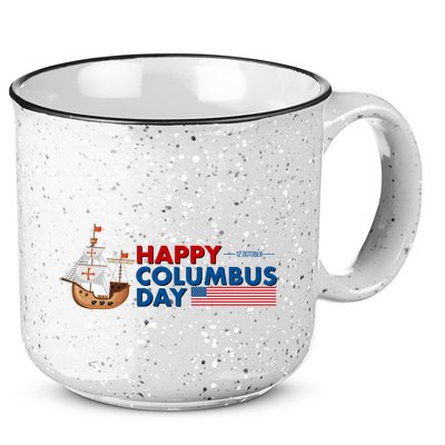 Happy Columbus Day 1492 15oz Campfire Ceramic Mug