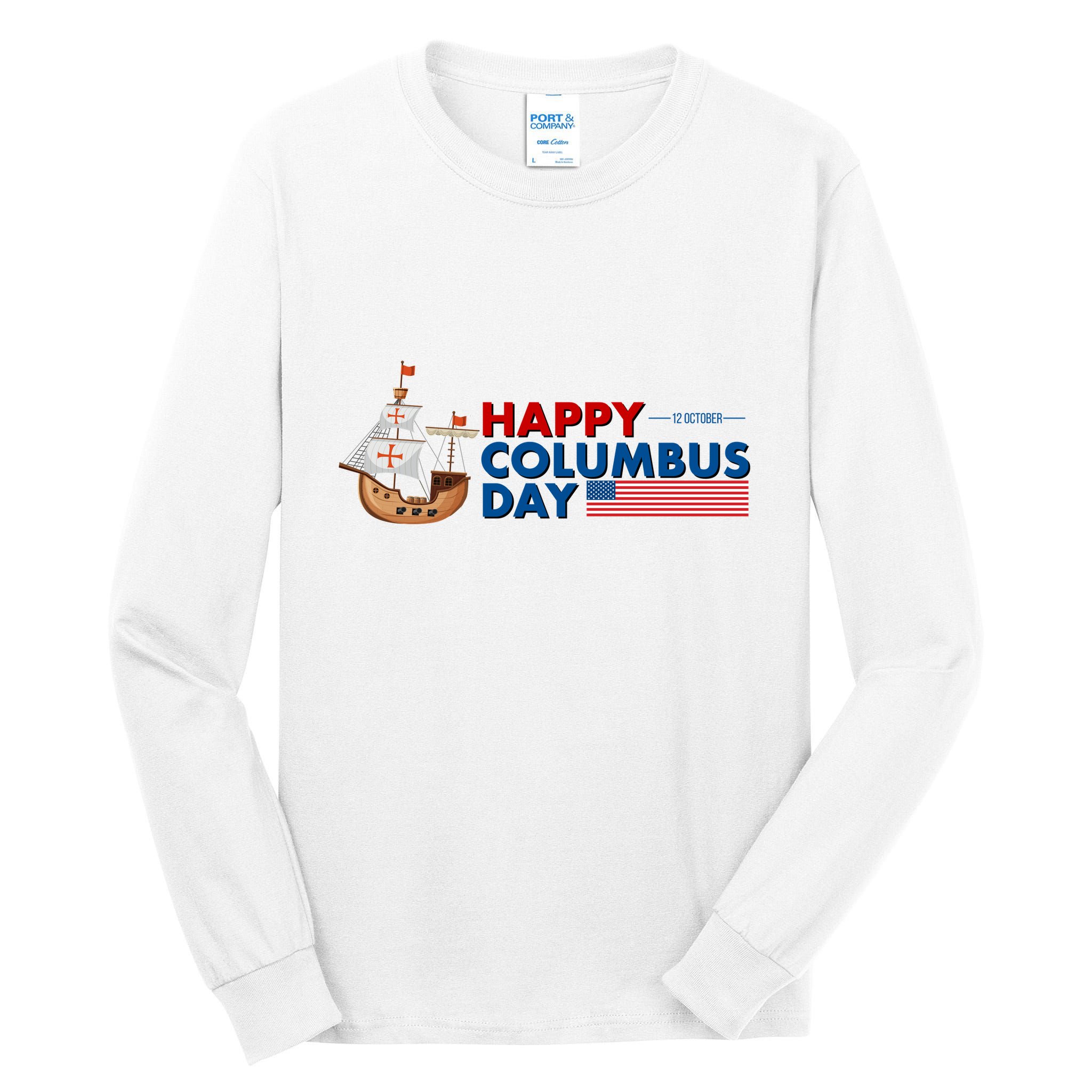 Happy Columbus Day 1492 Tall Long Sleeve T-Shirt