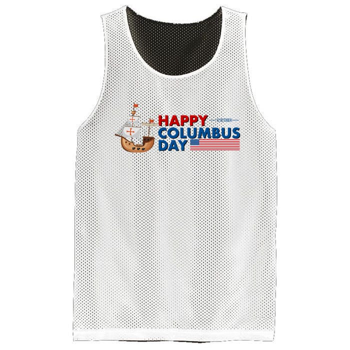 Happy Columbus Day 1492 Mesh Reversible Basketball Jersey Tank