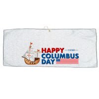 Happy Columbus Day 1492 Large Microfiber Waffle Golf Towel