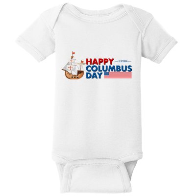Happy Columbus Day 1492 Baby Bodysuit
