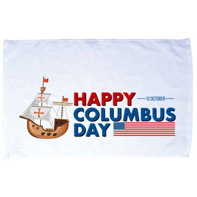 Happy Columbus Day 1492 Microfiber Hand Towel