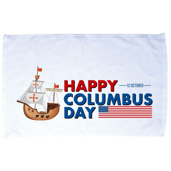 Happy Columbus Day 1492 Microfiber Hand Towel