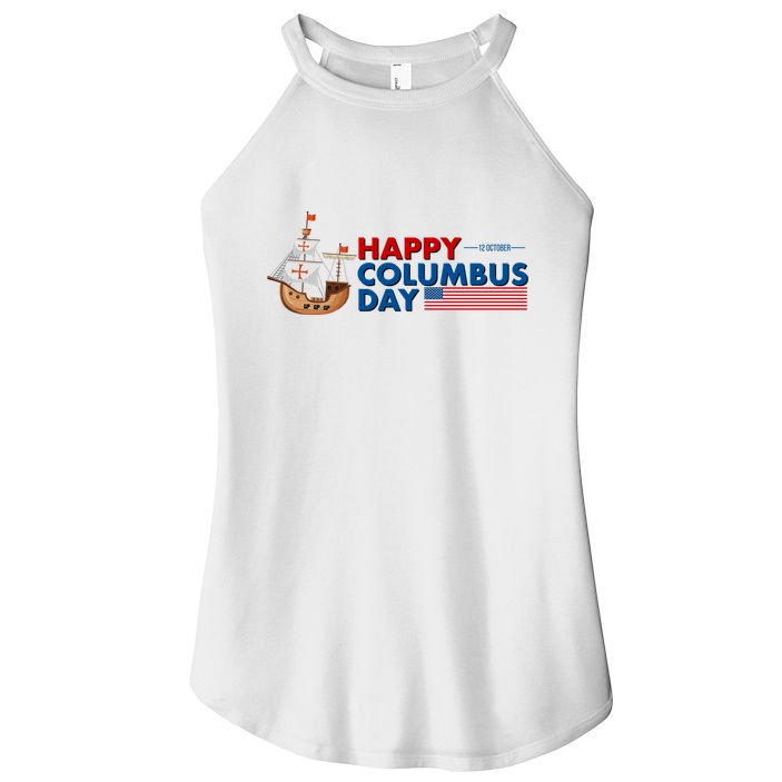 Happy Columbus Day 1492 Women's Perfect Tri Rocker Tank