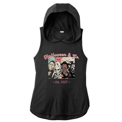 Halloween Co Est 1957 Scream Spooky Halloween Groovy Retro Ladies PosiCharge Tri-Blend Wicking Draft Hoodie Tank