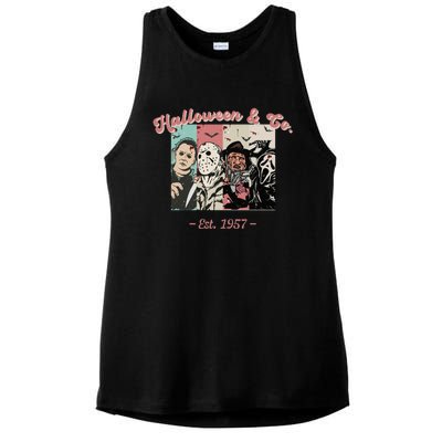 Halloween Co Est 1957 Scream Spooky Halloween Groovy Retro Ladies PosiCharge Tri-Blend Wicking Tank