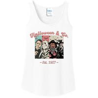 Halloween Co Est 1957 Scream Spooky Halloween Groovy Retro Ladies Essential Tank