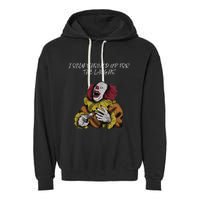 Halloween Creepy Evil Spooky Killer Clown Laughs October Garment-Dyed Fleece Hoodie