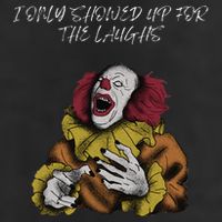 Halloween Creepy Evil Spooky Killer Clown Laughs October Garment-Dyed Fleece Hoodie