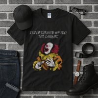 Halloween Creepy Evil Spooky Killer Clown Laughs October Tall T-Shirt