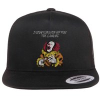 Halloween Creepy Evil Spooky Killer Clown Laughs October Flat Bill Trucker Hat