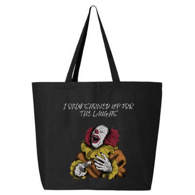 Halloween Creepy Evil Spooky Killer Clown Laughs October 25L Jumbo Tote
