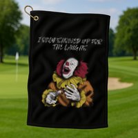 Halloween Creepy Evil Spooky Killer Clown Laughs October Golf Towel