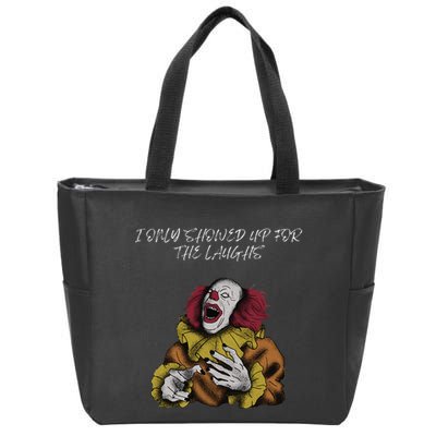 Halloween Creepy Evil Spooky Killer Clown Laughs October Zip Tote Bag