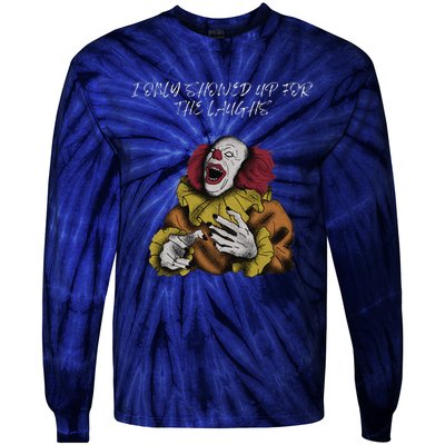 Halloween Creepy Evil Spooky Killer Clown Laughs October Tie-Dye Long Sleeve Shirt