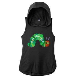 Hungry Caterpillar Eat The Rich Caterpillar Fruit Feminist Ladies PosiCharge Tri-Blend Wicking Draft Hoodie Tank