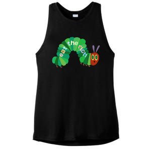 Hungry Caterpillar Eat The Rich Caterpillar Fruit Feminist Ladies PosiCharge Tri-Blend Wicking Tank