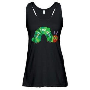 Hungry Caterpillar Eat The Rich Caterpillar Fruit Feminist Ladies Essential Flowy Tank