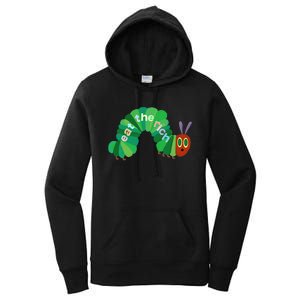 Hungry Caterpillar Eat The Rich Caterpillar Fruit Feminist Women's Pullover Hoodie