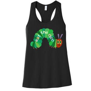 Hungry Caterpillar Eat The Rich Caterpillar Fruit Feminist Women's Racerback Tank