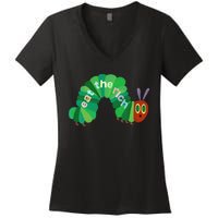 Hungry Caterpillar Eat The Rich Caterpillar Fruit Feminist Women's V-Neck T-Shirt