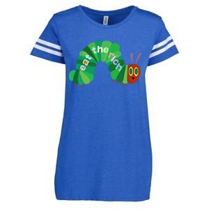 Hungry Caterpillar Eat The Rich Caterpillar Fruit Feminist Enza Ladies Jersey Football T-Shirt