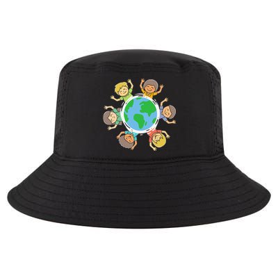 Happy Children Environmental Protection Earth Day Climate Cool Comfort Performance Bucket Hat