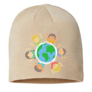 Happy Children Environmental Protection Earth Day Climate Sustainable Beanie