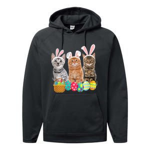 Hree Cat Easter Day Cats Kitten Gift Performance Fleece Hoodie