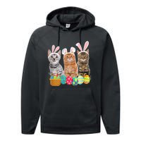 Hree Cat Easter Day Cats Kitten Gift Performance Fleece Hoodie