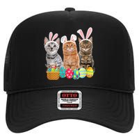 Hree Cat Easter Day Cats Kitten Gift High Crown Mesh Back Trucker Hat