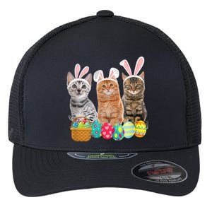 Hree Cat Easter Day Cats Kitten Gift Flexfit Unipanel Trucker Cap