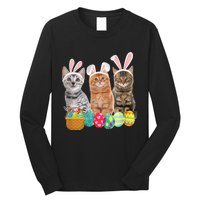 Hree Cat Easter Day Cats Kitten Gift Long Sleeve Shirt