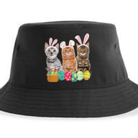 Hree Cat Easter Day Cats Kitten Gift Sustainable Bucket Hat