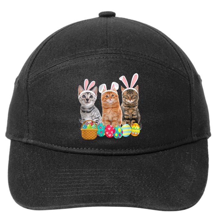 Hree Cat Easter Day Cats Kitten Gift 7-Panel Snapback Hat