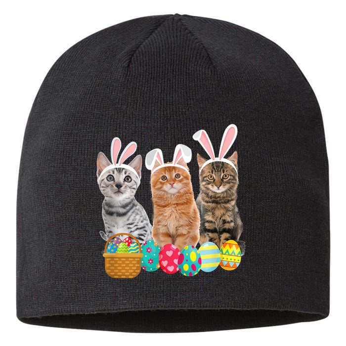 Hree Cat Easter Day Cats Kitten Gift Sustainable Beanie