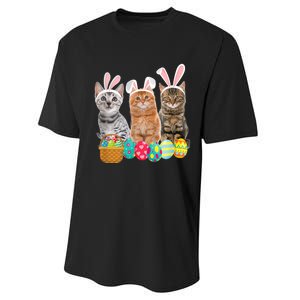 Hree Cat Easter Day Cats Kitten Gift Performance Sprint T-Shirt