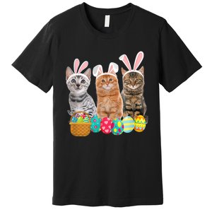 Hree Cat Easter Day Cats Kitten Gift Premium T-Shirt