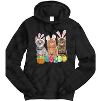 Hree Cat Easter Day Cats Kitten Gift Tie Dye Hoodie