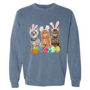 Hree Cat Easter Day Cats Kitten Gift Garment-Dyed Sweatshirt