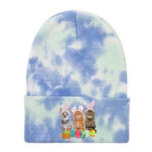 Hree Cat Easter Day Cats Kitten Gift Tie Dye 12in Knit Beanie