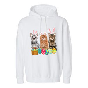 Hree Cat Easter Day Cats Kitten Gift Garment-Dyed Fleece Hoodie