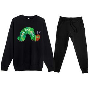 Hungry Caterpillar Eat The Rich Caterpillar Fruit Feminist Premium Crewneck Sweatsuit Set