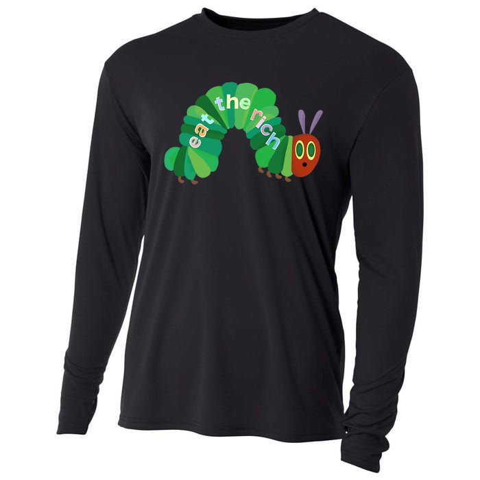 Hungry Caterpillar Eat The Rich Caterpillar Fruit Feminist Cooling Performance Long Sleeve Crew