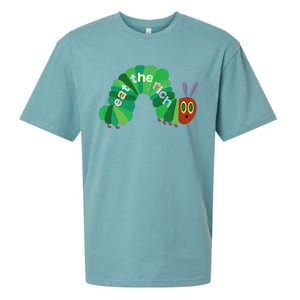 Hungry Caterpillar Eat The Rich Caterpillar Fruit Feminist Sueded Cloud Jersey T-Shirt