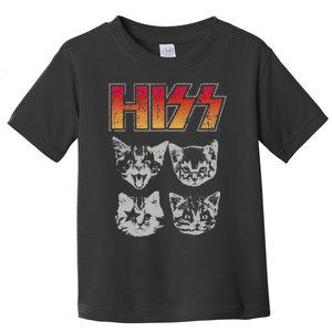 HISS Cat Funny Cats Kittens Rock Music Cat Lover Hiss Toddler T-Shirt