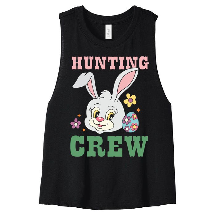 Hunting Crew Funny Easter Day Women's Racerback Cropped Tank